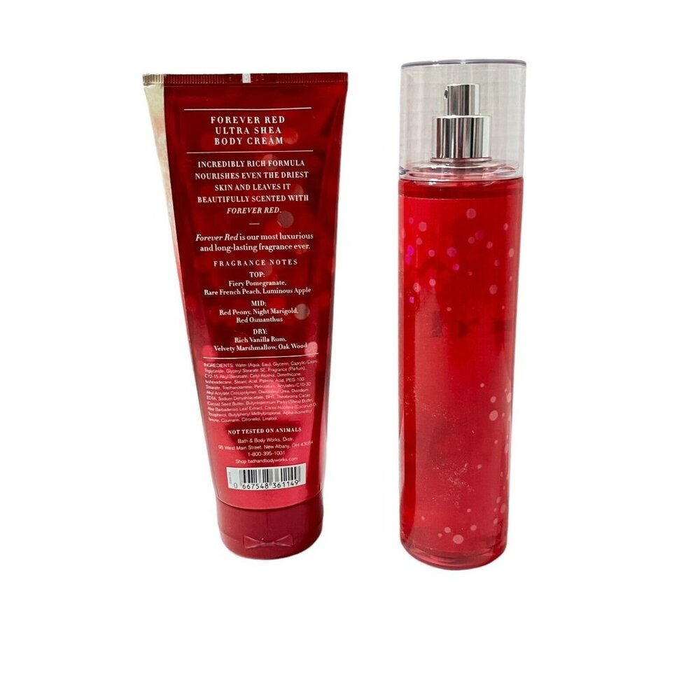 Bath & Body Works Forever Red Ultra Shea Body Cream & Fine Fragrance Mist NEW - Picture 2 of 5